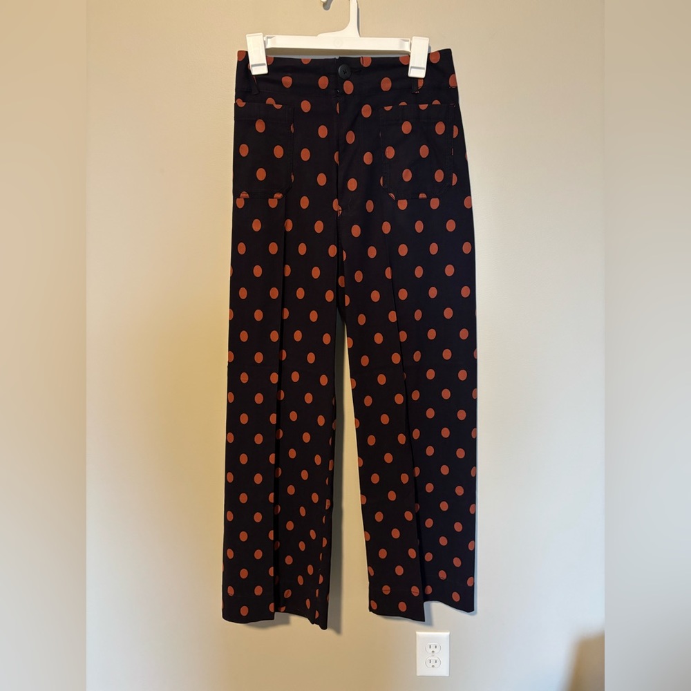 Maeve “Collette” polka dot crop wide leg - NWT